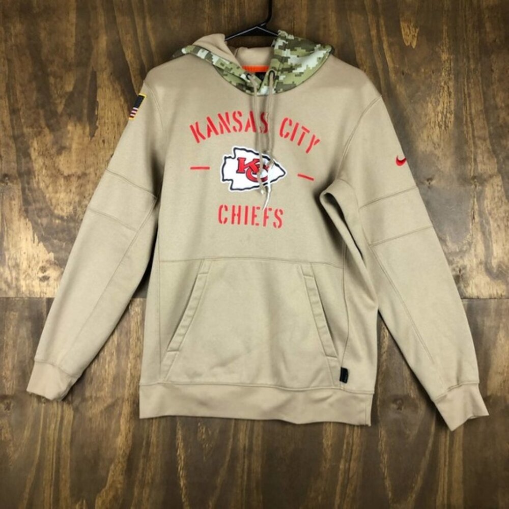 Nike NFL Mens Hoodie Brown Kansas City Chiefs Football Salute to Service Small
